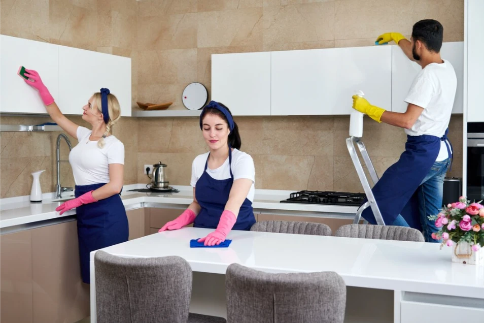 xpect group team cleaning kitchen in london
